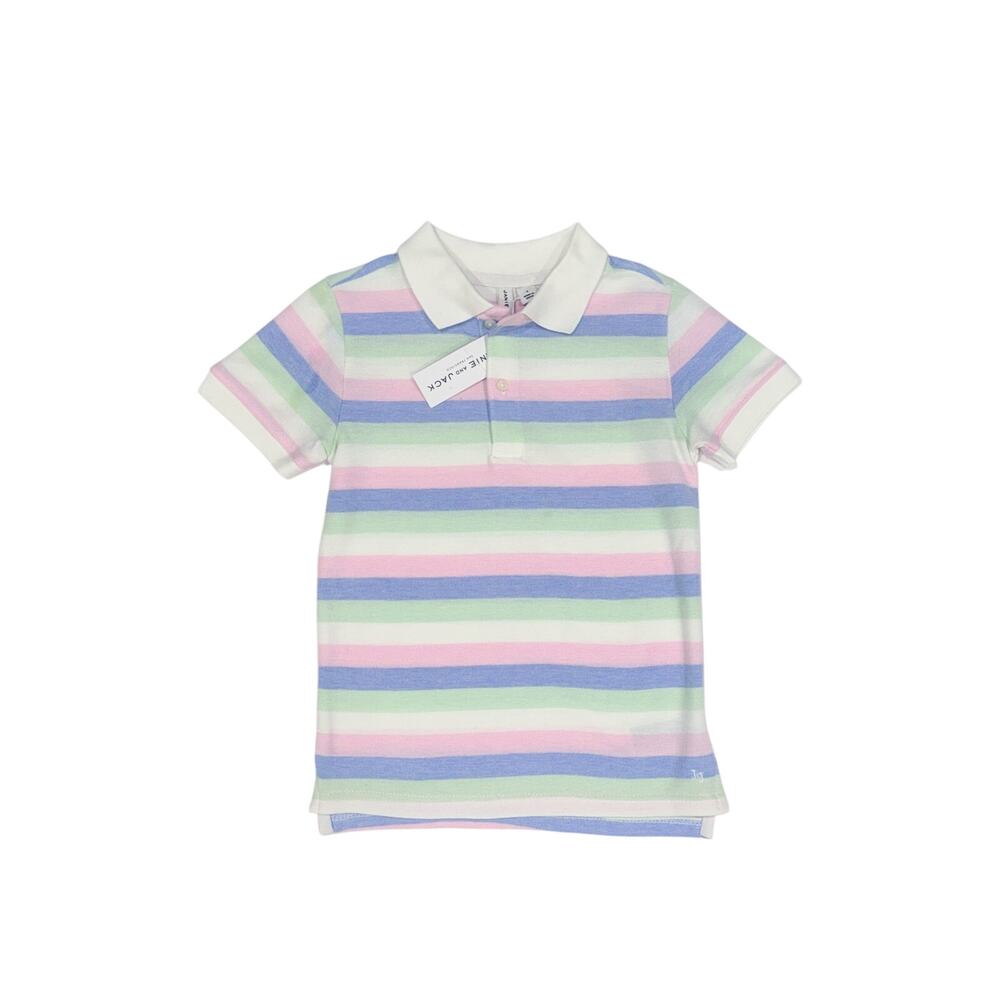 Janie and Jack Boys Classic Striped Pique Polo Shirt NWT